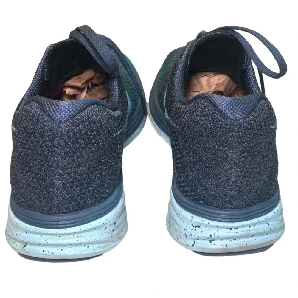 Nike Flyknit Lunar 3 Womens Running Shoes Blue Pink Speckled 698182-402